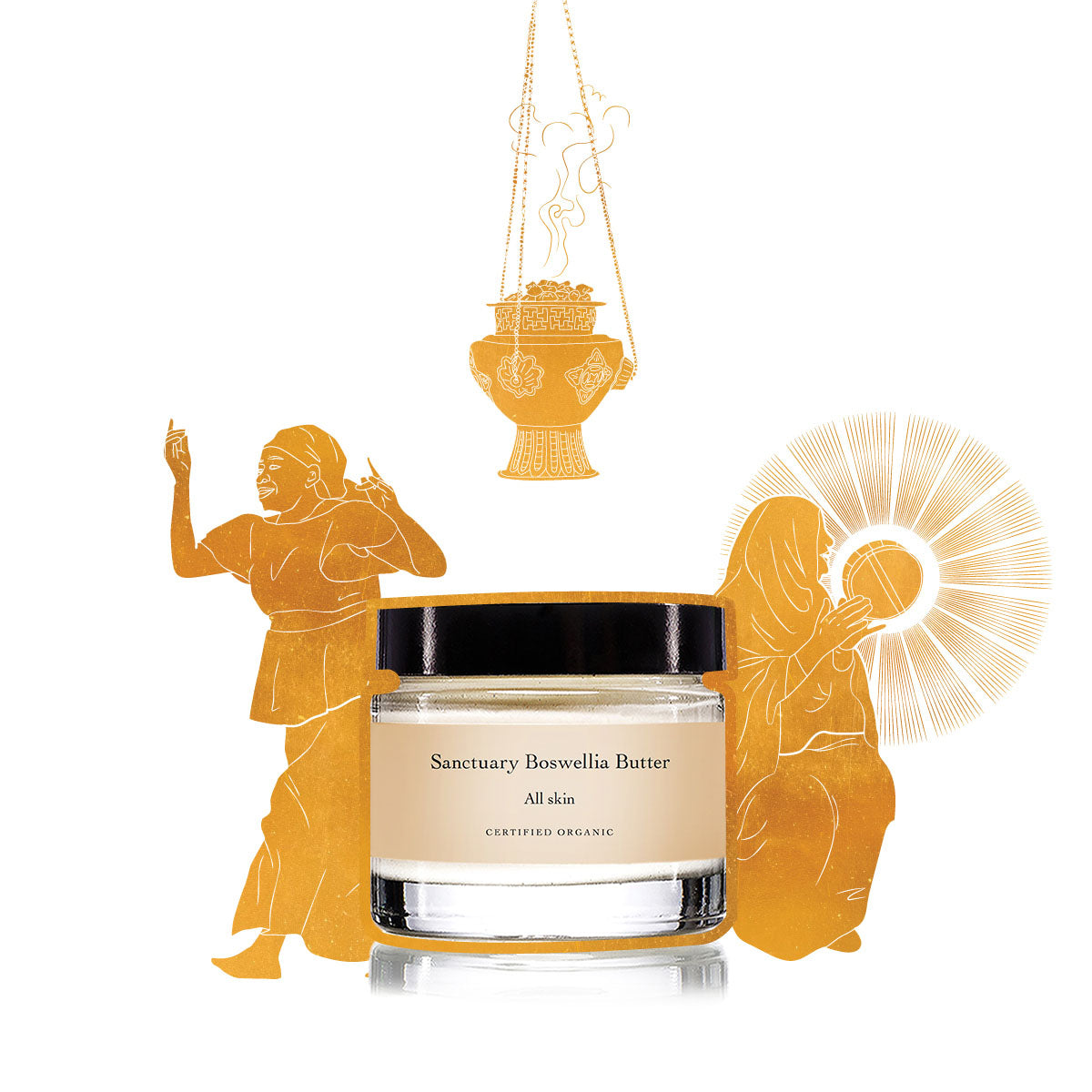 evanhealy whipped sanctuary boswellia shea butter facial moisturizer gilded graphic