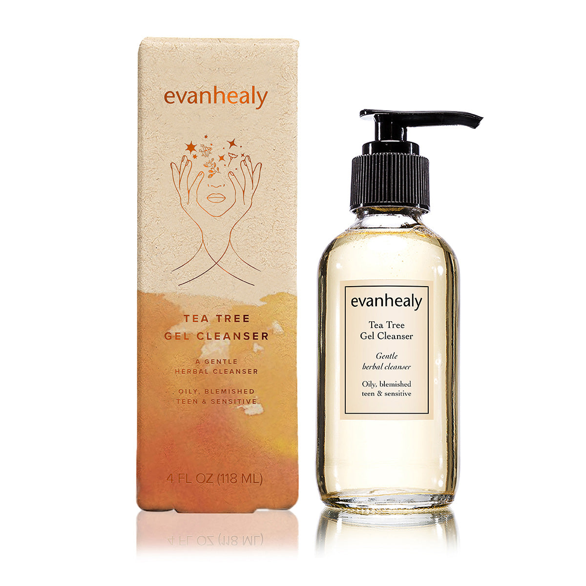 evanhealy tea tree cleansing gel product with box