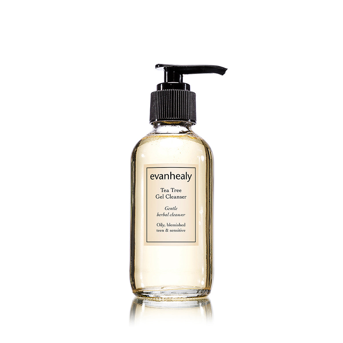 evanhealy tea tree gel cleanser product with white background